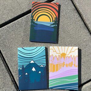 set of 3 soft-touch general supply notebooks